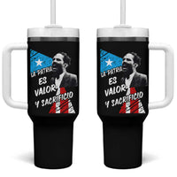 Pedro Albizu Campos Tumbler With Handle La Patria Es Valor Y Sacrificio Puerto Rican Leader - Wonder Print Shop
