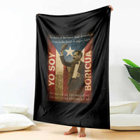Pedro Albizu Campos Throw Blanket Yo Soy Boricua Vintage Puerto Rican Flag - Wonder Print Shop