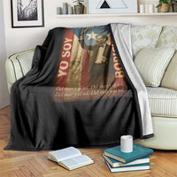 Pedro Albizu Campos Throw Blanket Yo Soy Boricua Vintage Puerto Rican Flag - Wonder Print Shop