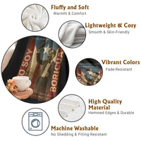 Pedro Albizu Campos Throw Blanket Yo Soy Boricua Vintage Puerto Rican Flag - Wonder Print Shop