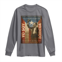 Pedro Albizu Campos Long Sleeve Shirt Yo Soy Boricua Vintage Puerto Rican Flag - Wonder Print Shop