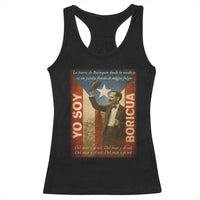 Pedro Albizu Campos Racerback Tank Top Yo Soy Boricua Vintage Puerto Rican Flag - Wonder Print Shop
