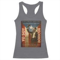 Pedro Albizu Campos Racerback Tank Top Yo Soy Boricua Vintage Puerto Rican Flag - Wonder Print Shop