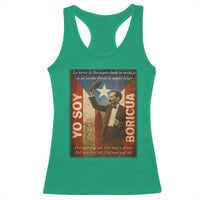 Pedro Albizu Campos Racerback Tank Top Yo Soy Boricua Vintage Puerto Rican Flag - Wonder Print Shop