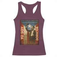 Pedro Albizu Campos Racerback Tank Top Yo Soy Boricua Vintage Puerto Rican Flag - Wonder Print Shop