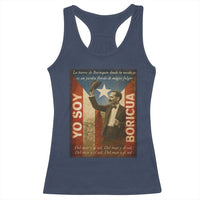 Pedro Albizu Campos Racerback Tank Top Yo Soy Boricua Vintage Puerto Rican Flag - Wonder Print Shop
