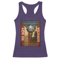 Pedro Albizu Campos Racerback Tank Top Yo Soy Boricua Vintage Puerto Rican Flag - Wonder Print Shop