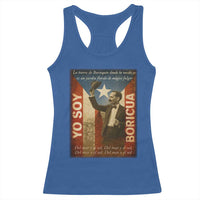 Pedro Albizu Campos Racerback Tank Top Yo Soy Boricua Vintage Puerto Rican Flag - Wonder Print Shop