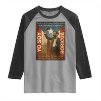Pedro Albizu Campos Raglan Shirt Yo Soy Boricua Vintage Puerto Rican Flag - Wonder Print Shop