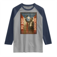 Pedro Albizu Campos Raglan Shirt Yo Soy Boricua Vintage Puerto Rican Flag - Wonder Print Shop