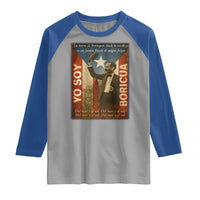 Pedro Albizu Campos Raglan Shirt Yo Soy Boricua Vintage Puerto Rican Flag - Wonder Print Shop