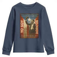 Pedro Albizu Campos Youth Sweatshirt Yo Soy Boricua Vintage Puerto Rican Flag - Wonder Print Shop