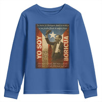 Pedro Albizu Campos Youth Sweatshirt Yo Soy Boricua Vintage Puerto Rican Flag - Wonder Print Shop