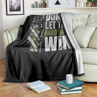 Don't Let The Hard Days Win Throw Blanket Inspirational Mental Health Gun Camo American Flag - Wonder Print Shop
