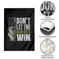 Don't Let The Hard Days Win Garden Flag Inspirational Mental Health Gun Camo American Flag - Wonder Print Shop
