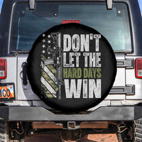 Don't Let The Hard Days Win Spare Tire Cover Inspirational Mental Health Gun Camo American Flag - Wonder Print Shop