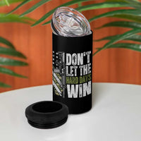 Don't Let The Hard Days Win 4 in 1 Can Cooler Tumbler Inspirational Mental Health Gun Camo American Flag - Wonder Print Shop