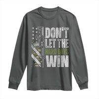 Don't Let The Hard Days Win Long Sleeve Shirt Inspirational Mental Health Gun Camo American Flag - Wonder Print Shop
