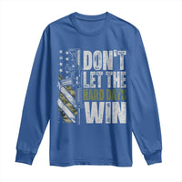 Don't Let The Hard Days Win Long Sleeve Shirt Inspirational Mental Health Gun Camo American Flag - Wonder Print Shop