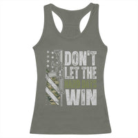 Don't Let The Hard Days Win Racerback Tank Top Inspirational Mental Health Gun Camo American Flag - Wonder Print Shop