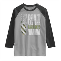 Don't Let The Hard Days Win Raglan Shirt Inspirational Mental Health Gun Camo American Flag - Wonder Print Shop