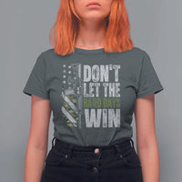 Don't Let The Hard Days Win T Shirt For Women Inspirational Mental Health Gun Camo American Flag - Wonder Print Shop