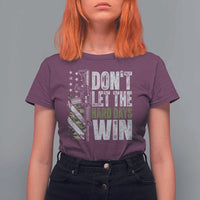 Don't Let The Hard Days Win T Shirt For Women Inspirational Mental Health Gun Camo American Flag - Wonder Print Shop