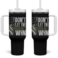 Don't Let The Hard Days Win Tumbler With Handle Inspirational Mental Health Gun Camo American Flag - Wonder Print Shop