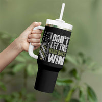 Don't Let The Hard Days Win Tumbler With Handle Inspirational Mental Health Gun Camo American Flag - Wonder Print Shop