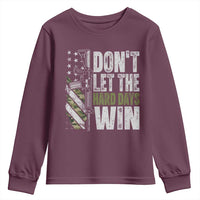 Don't Let The Hard Days Win Youth Sweatshirt Inspirational Mental Health Gun Camo American Flag - Wonder Print Shop