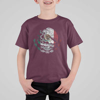 Mexico Coat Of Arms Mexican Flag Seal Symbol T Shirt For Kid - Wonder Print Shop
