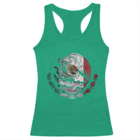 Mexico Coat Of Arms Mexican Flag Seal Symbol Racerback Tank Top - Wonder Print Shop