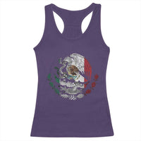 Mexico Coat Of Arms Mexican Flag Seal Symbol Racerback Tank Top - Wonder Print Shop