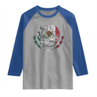 Mexico Coat Of Arms Mexican Flag Seal Symbol Raglan Shirt - Wonder Print Shop