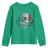 Mexico Coat Of Arms Mexican Flag Seal Symbol Youth Sweatshirt - Wonder Print Shop