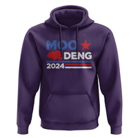 Funny Moo Deng 2024 Hoodie Star Striped