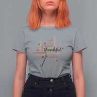 Thanksgiving Maple Leaf Fall Season T Shirt For Women - Wonder Print Shop