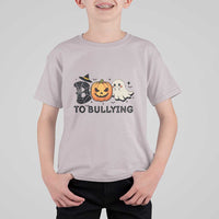 Halloween Unity Day T Shirt For Kid Boo To Bullying Anti Bullying Awareness Ghost Pumpkin - Wonder Print Shop