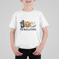Halloween Unity Day T Shirt For Kid Boo To Bullying Anti Bullying Awareness Ghost Pumpkin - Wonder Print Shop