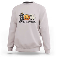 Halloween Unity Day Sweatshirt Boo To Bullying Anti Bullying Awareness Ghost Pumpkin - Wonder Print Shop