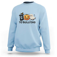 Halloween Unity Day Sweatshirt Boo To Bullying Anti Bullying Awareness Ghost Pumpkin - Wonder Print Shop