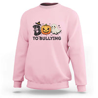 Halloween Unity Day Sweatshirt Boo To Bullying Anti Bullying Awareness Ghost Pumpkin - Wonder Print Shop