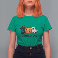 Halloween Unity Day T Shirt For Women Boo To Bullying Anti Bullying Awareness Ghost Pumpkin - Wonder Print Shop