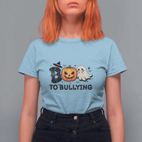 Halloween Unity Day T Shirt For Women Boo To Bullying Anti Bullying Awareness Ghost Pumpkin - Wonder Print Shop