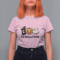 Halloween Unity Day T Shirt For Women Boo To Bullying Anti Bullying Awareness Ghost Pumpkin - Wonder Print Shop