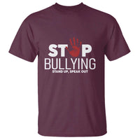Anti Bullying Awareness T Shirt Stop Bullying Stand Up Speak Out Hand Prints - Wonder Print Shop