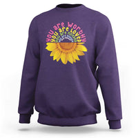 Unity Day Sweatshirt You Are Worthy You Are Loved You Are Needeed You Matter Sunflower - Wonder Print Shop