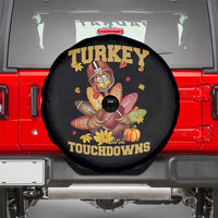 Funny Turkey And Touchdowns Spare Tire Cover Thanksgiving American Football Fall Season - Wonder Print Shop