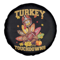 Funny Turkey And Touchdowns Spare Tire Cover Thanksgiving American Football Fall Season - Wonder Print Shop