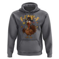 Funny F Caw F Thanksgiving Turkey Hoodie Poultry Humor - Wonder Print Shop